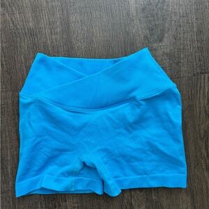 Pcheebum Blue High Waist Butt Scrunch Women's Shorts